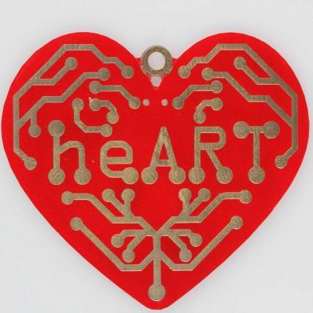 heART - a beating heart surface mount soldering kit