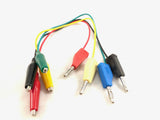 Banana Plug to Alligator Clip Leads for BBC micro:bit (pack of 4)